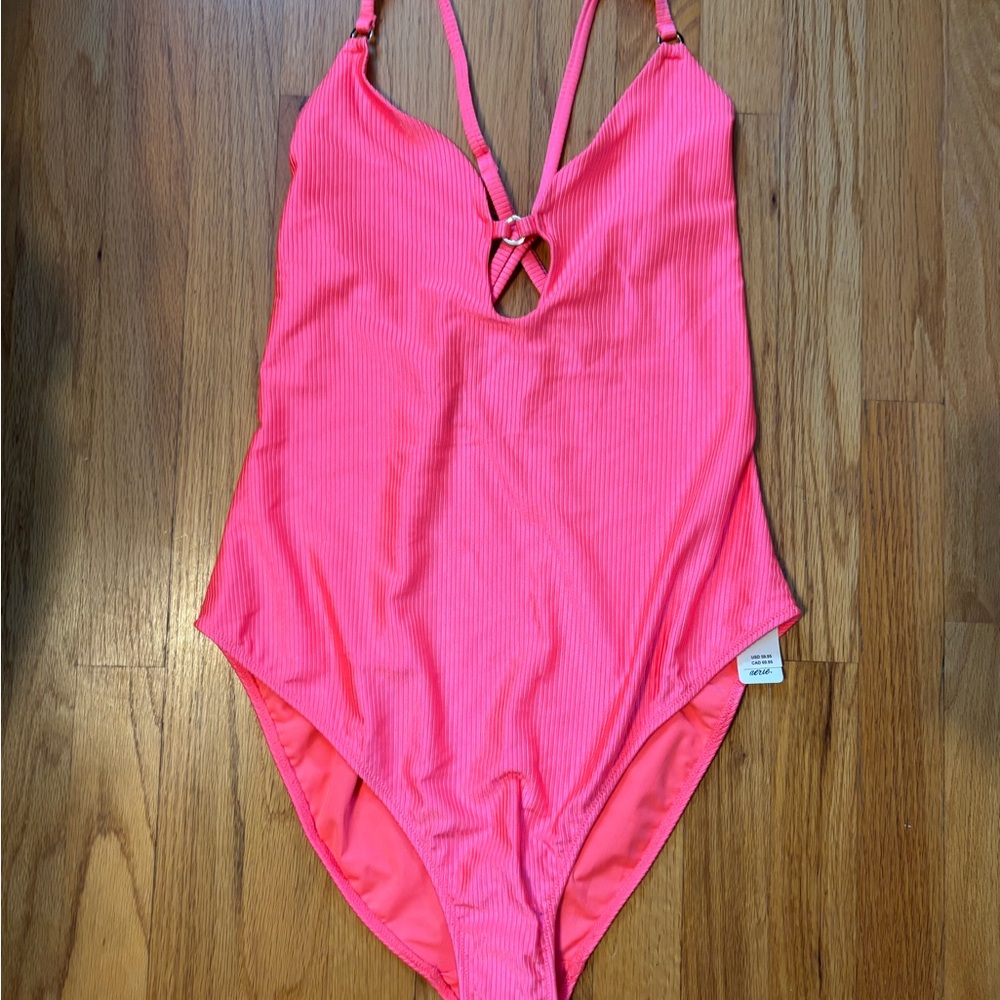 Aerie NWT-Barbie Pink One-Piece Swimsuit-Xl